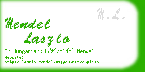 mendel laszlo business card